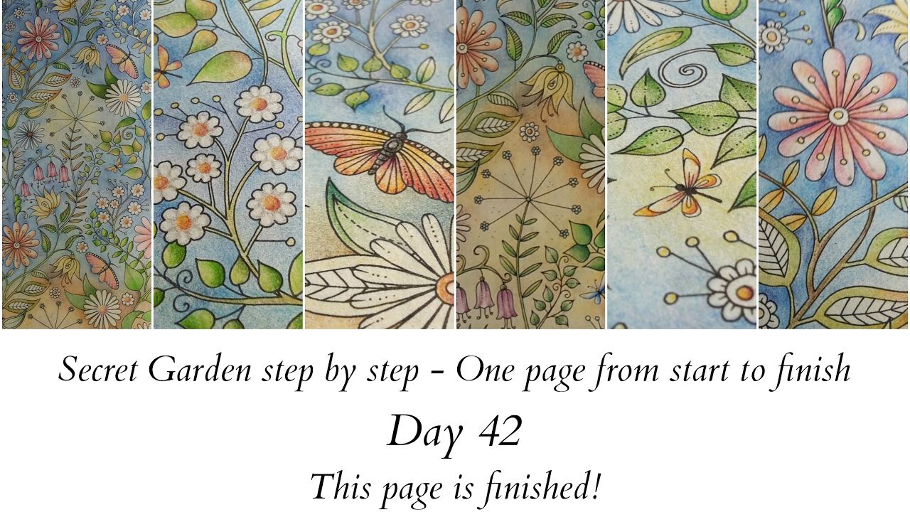Secret Garden step by step - Day 42 - The page is finished!