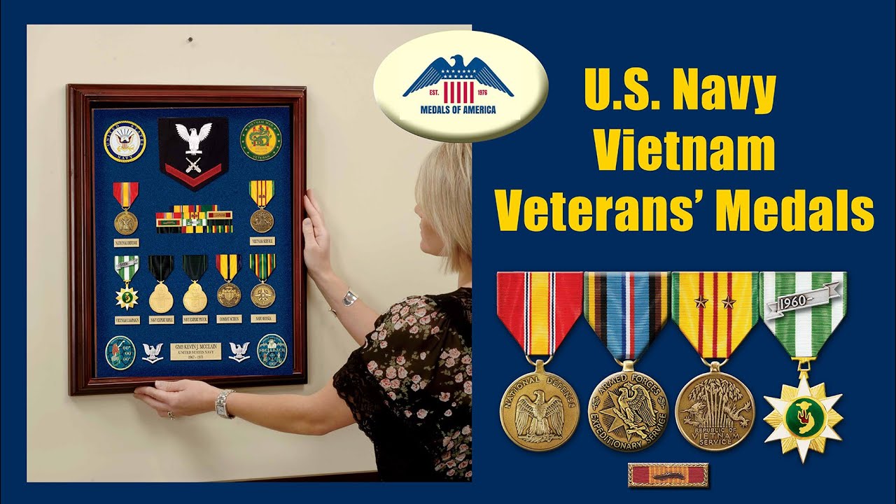 Navy Vietnam Veterans’ Military Medals Explained with Many Actual Veteran’s Awards Displayed!