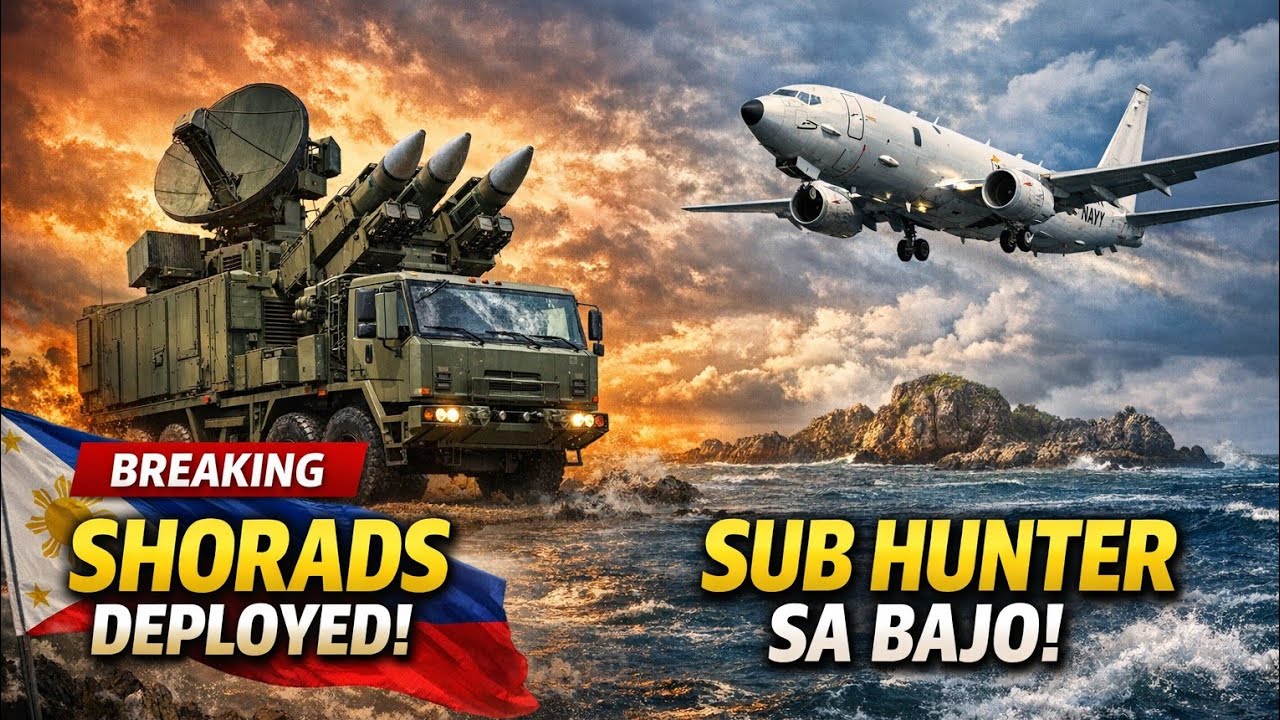 PHILIPPINE ARMY SHORADS DEPLOYED! US NAVY SUBMARINE HUNTER SINUYOD ANG BAJO DE MASINLOC