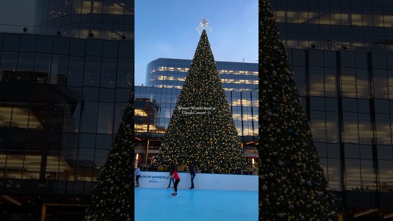 Christmas season in San Francisco 🎄 Thrive City Christmas Tree and Holiday Ice Rink ❄️⛸️