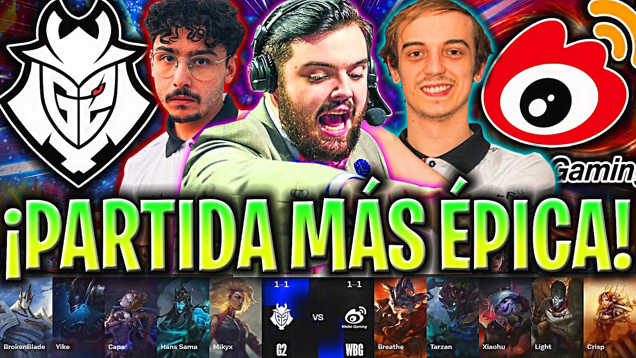 IBAI CASTEA LA PARTIDA MÁS ÉPICA DE G2!😱LOCURA! - G2 vs WBG WORLDS SWISS STAGE 2024 IBAI ESPAÑOL