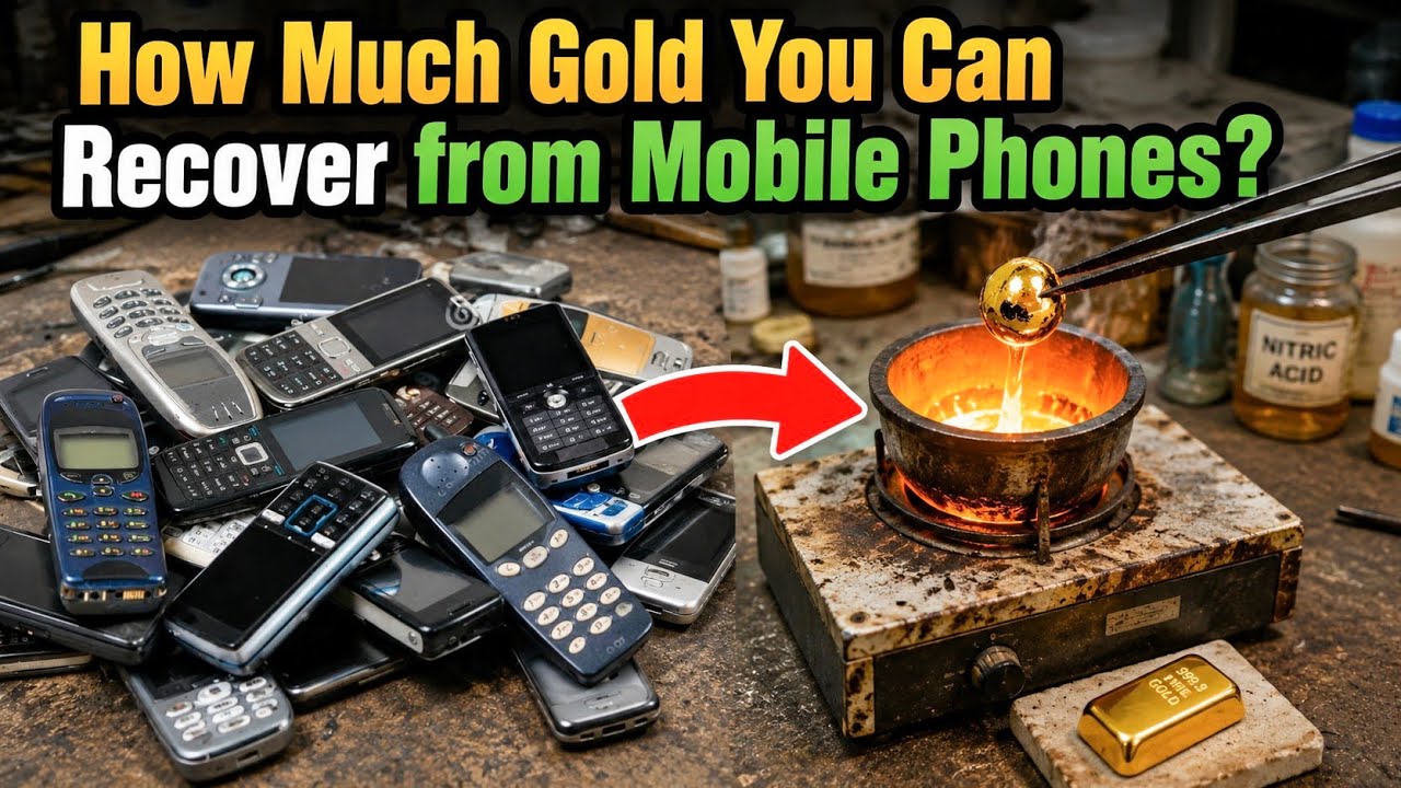 Cell Phones Gold Recovery | How To Recover Gold From Old Cell Phones | Gold Recovery