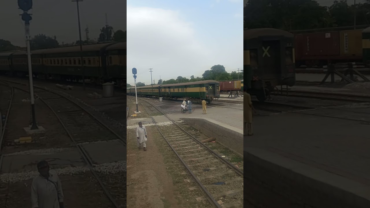 The Oldest and famous train khyber mail 1up leaving Multan cantt station #train #shorts #ytshorts