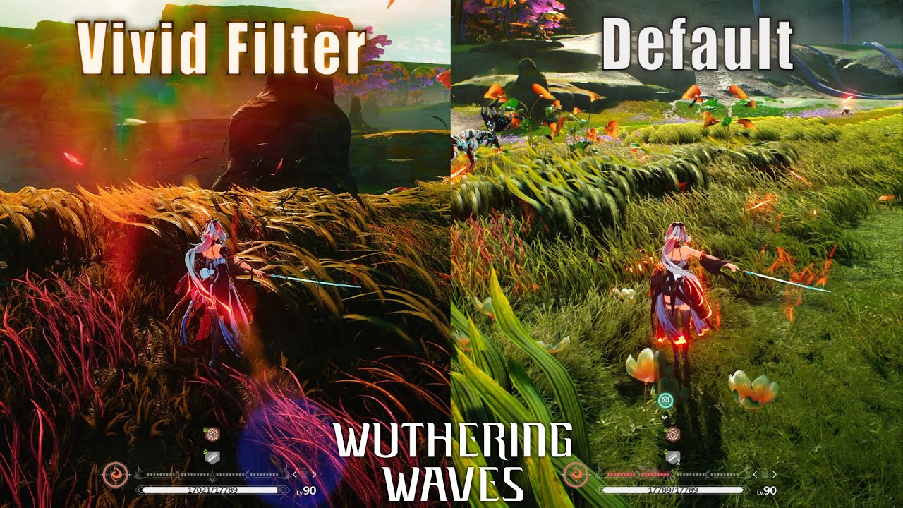 Vivid Filter VS Default Comparison Wuwa 3 0