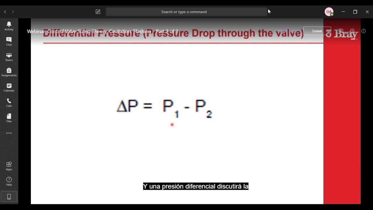 5-Jun | Control de v&aacute;lvulas Part 2 &ndash; control valves sizing theory, cavitation and flashing