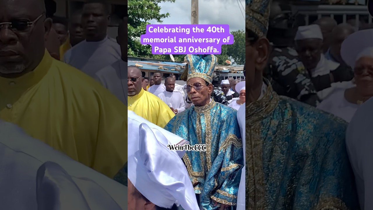 Celebrating the 40th memorial anniversary of Papa SBJ Oshoffa. Pastor EMF Oshoffa at sepulcher