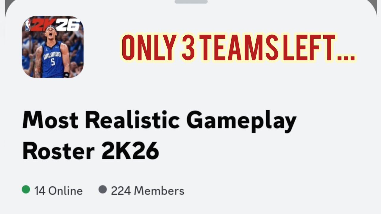 ONLY 3 Teams Left… The Most Realistic NBA 2K26 Roster Is Almost Complete 👀