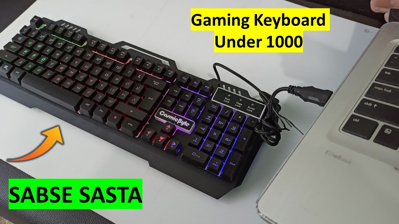 Best RGB Gaming Keyboard Under 1000 | Cosmic Byte CB-GK-05 Titan Keyboard Unboxing & Review | Hindi