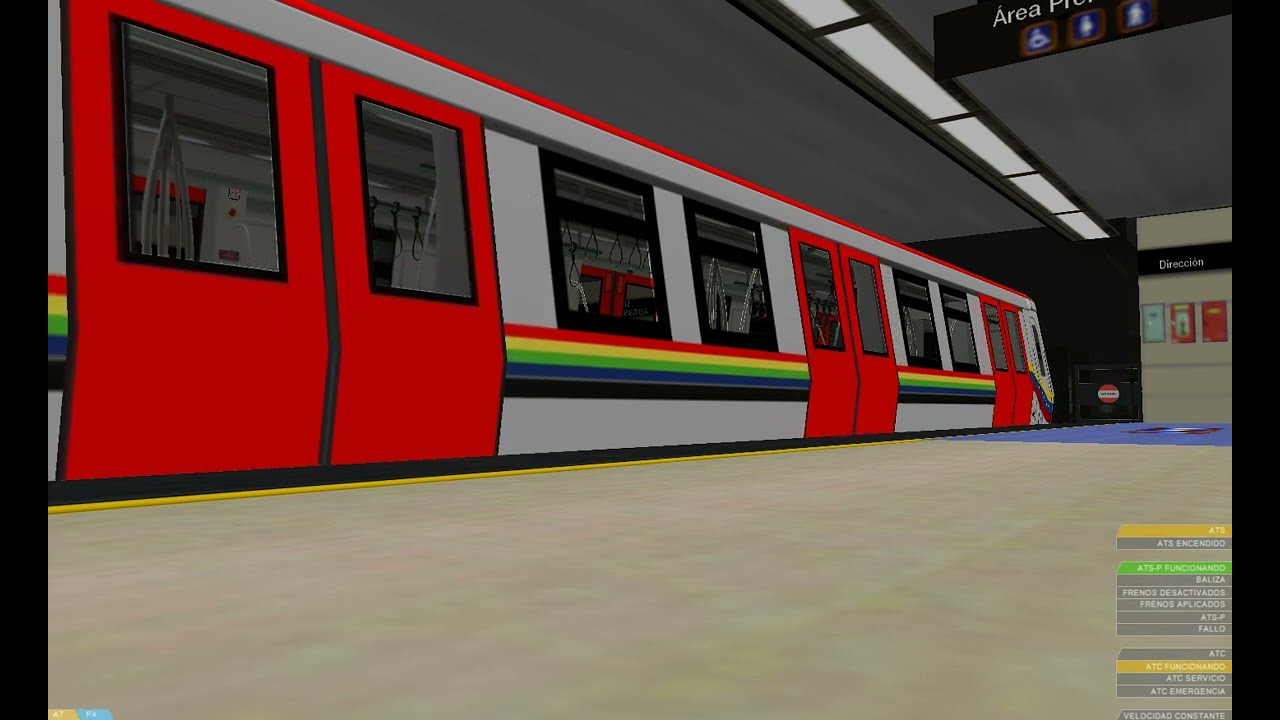 OpenBVE Línea 3 del metro de caracas Tren Alsthom S9 desde Plaza Venezuela hasta La Rinconada