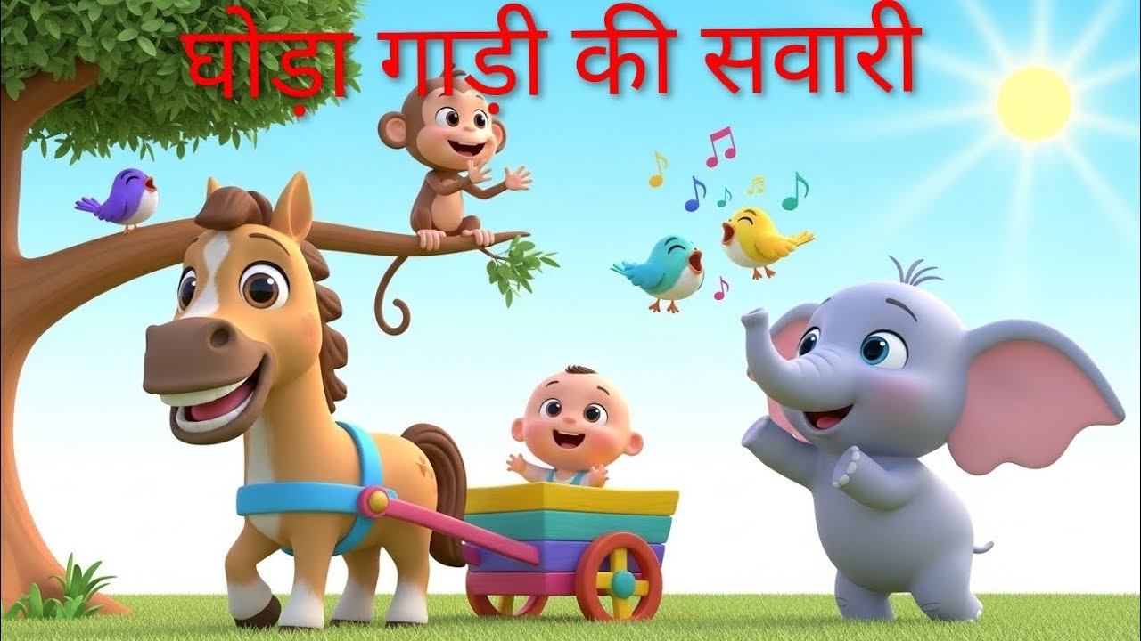 घोड़ा गाड़ी की सवारी | Cute Hindi Kids Rhyme | रम पम पम 🐴