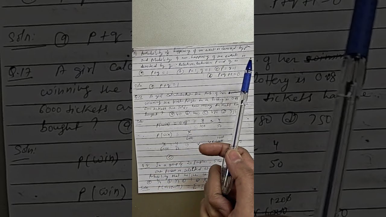 Maths 10th MCQ year 2023