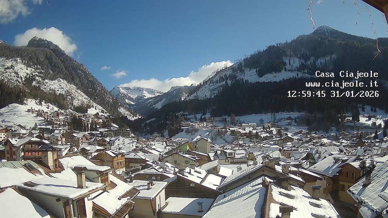 Timelapse 31/01/2026 - Webcam Casa Ciajeole - Moena, Val di Fassa, Dolomiti