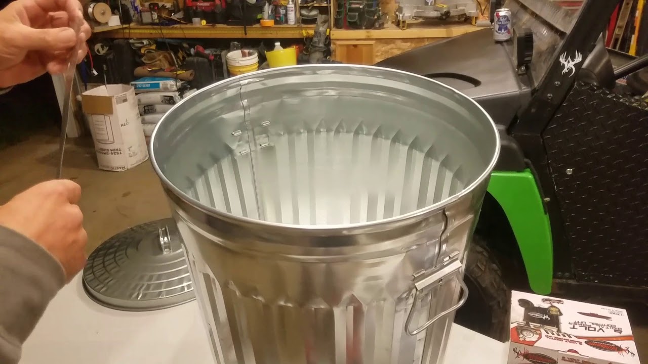 trash can How to deer feeder, corn spreader, 8 minute assembly