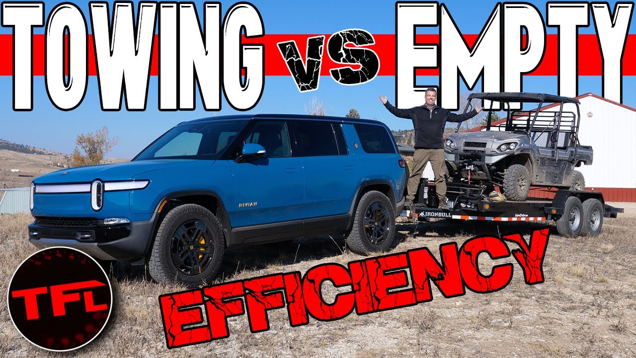 Я думал, что буксировка 5000 фунтов в Rivian R1S СОКРАТИТ его запас хода — и вот как это *на само...