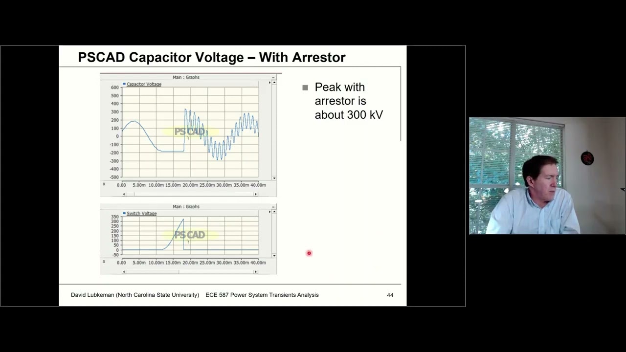 Lecture 12c: Surge Arrestor PSCAD Examples - Power System Transients Fall 2020 - Lubkeman