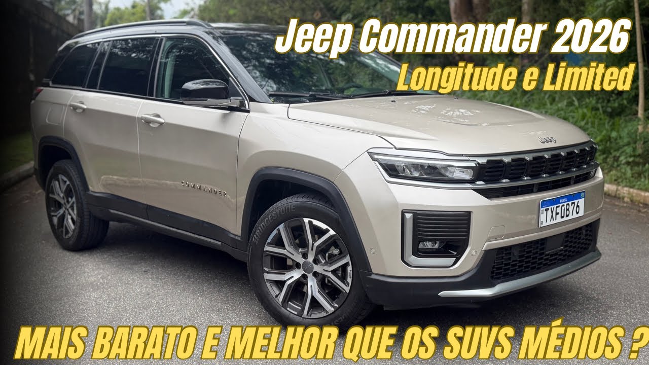 JEEP COMMANDER 2026 MAIS BARATO! Versões Longitude e Limited melhor que SONG, HAVAL, TAOS E JAECOO?