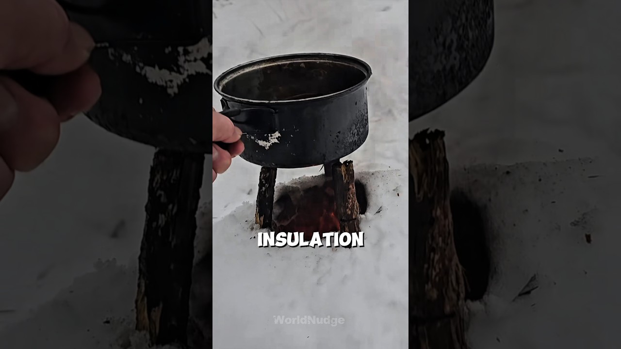 Snow Survival Hack: How Ancient People Kept Fire in Extreme Cold #reels #facts