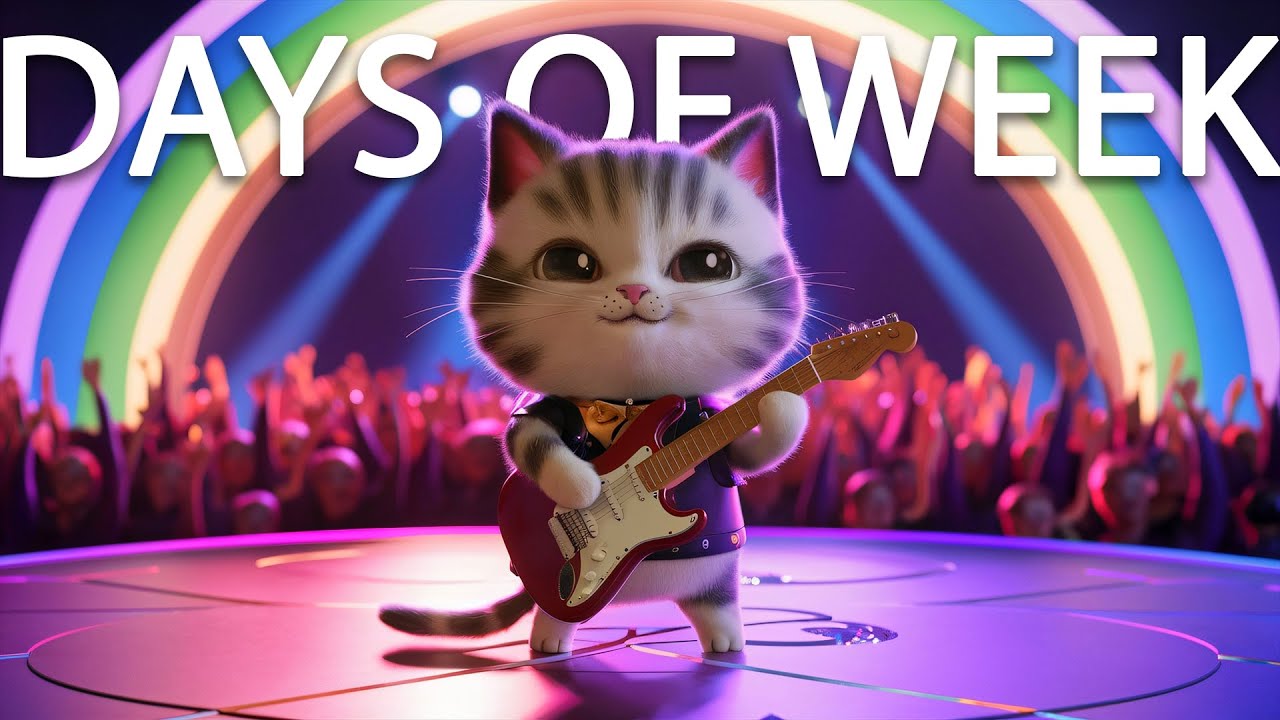 Days of the Week Song | Animals singing - Cute cats , dog , bear and more animals | Children Songs