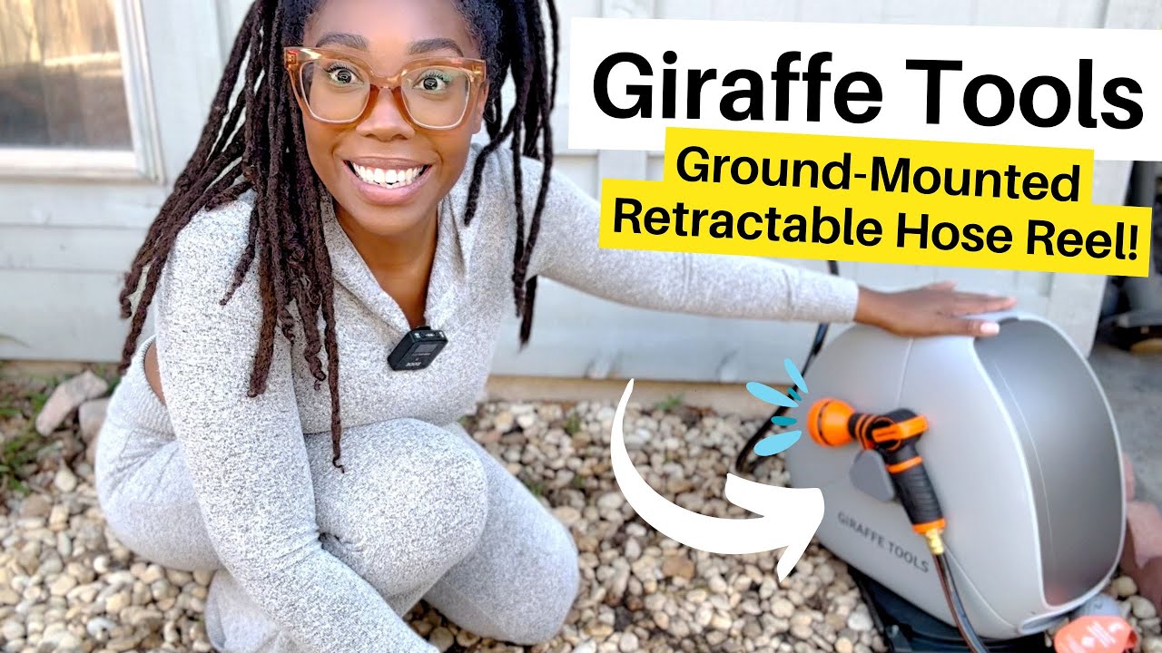 Giraffe Tools Ground-Mounted Retractable Hose Reel ( Installation 💦)