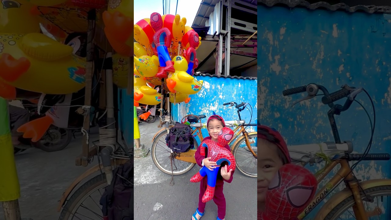 Bocil Boboiboy beli balon Spiderman #boboiboy #balonkarakter #spiderman #shorts