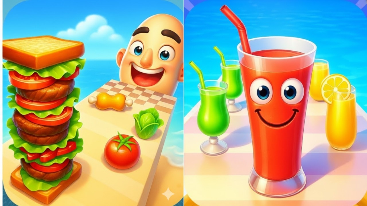 Juice Run vs Sandwich Run Full Gameplay Walkthrough