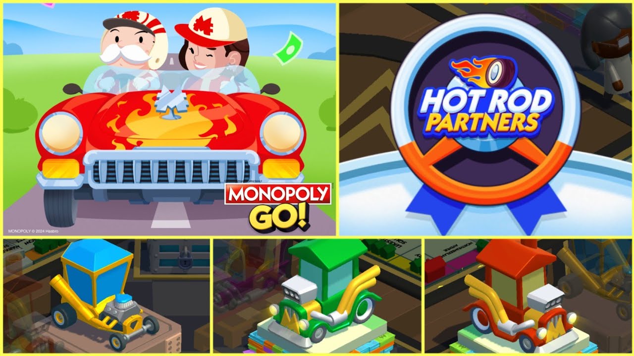 Hot Rod Partners - Monopoly Go New Partner Event - Last Part - Full Complete #monopolygo