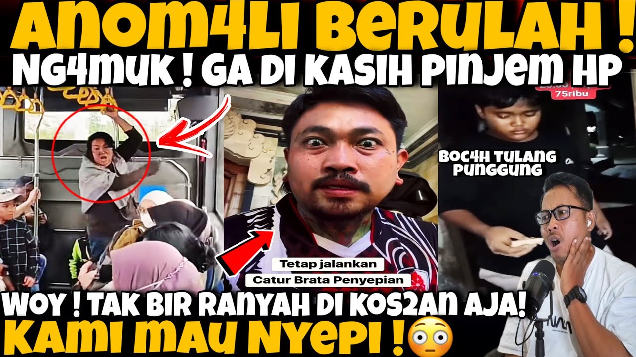 1BU2 NG4MUK‼️GA DI KASIH PINJAM HP DI BUS -PARAH !ORNG INI NYURUH TAKBIRAN DI KOS2AN GUE MAU NYEPI❗️