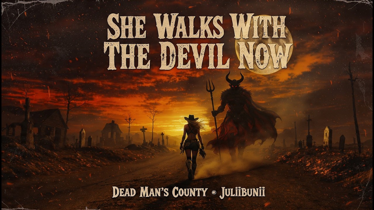 Dead Man's County x JuliiBunii - She Walks With The Devil Now (Official Lyrics Video)