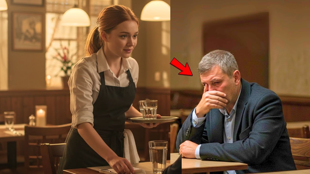 Mlada konobarica tješi tužnog muškarca u restoranu… ni ne sluteći da je to njezin otac — i milijunaš