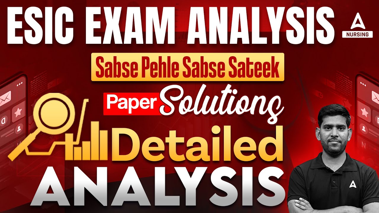 Esic Staff Nurse 2024 Paper Solution |esic staff nurse Exam Analysis|ESIC Staff Nurse Question Paper