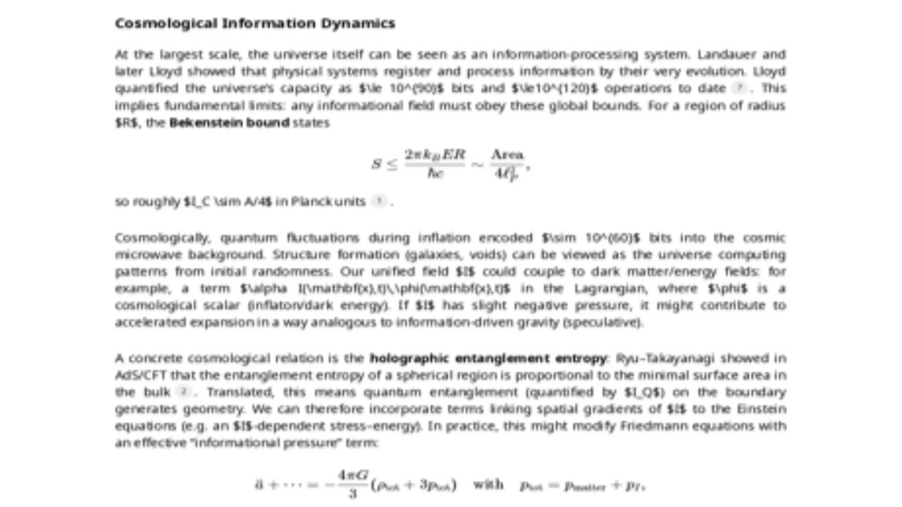 Harmonized Informational Field (By Austin Maverix)