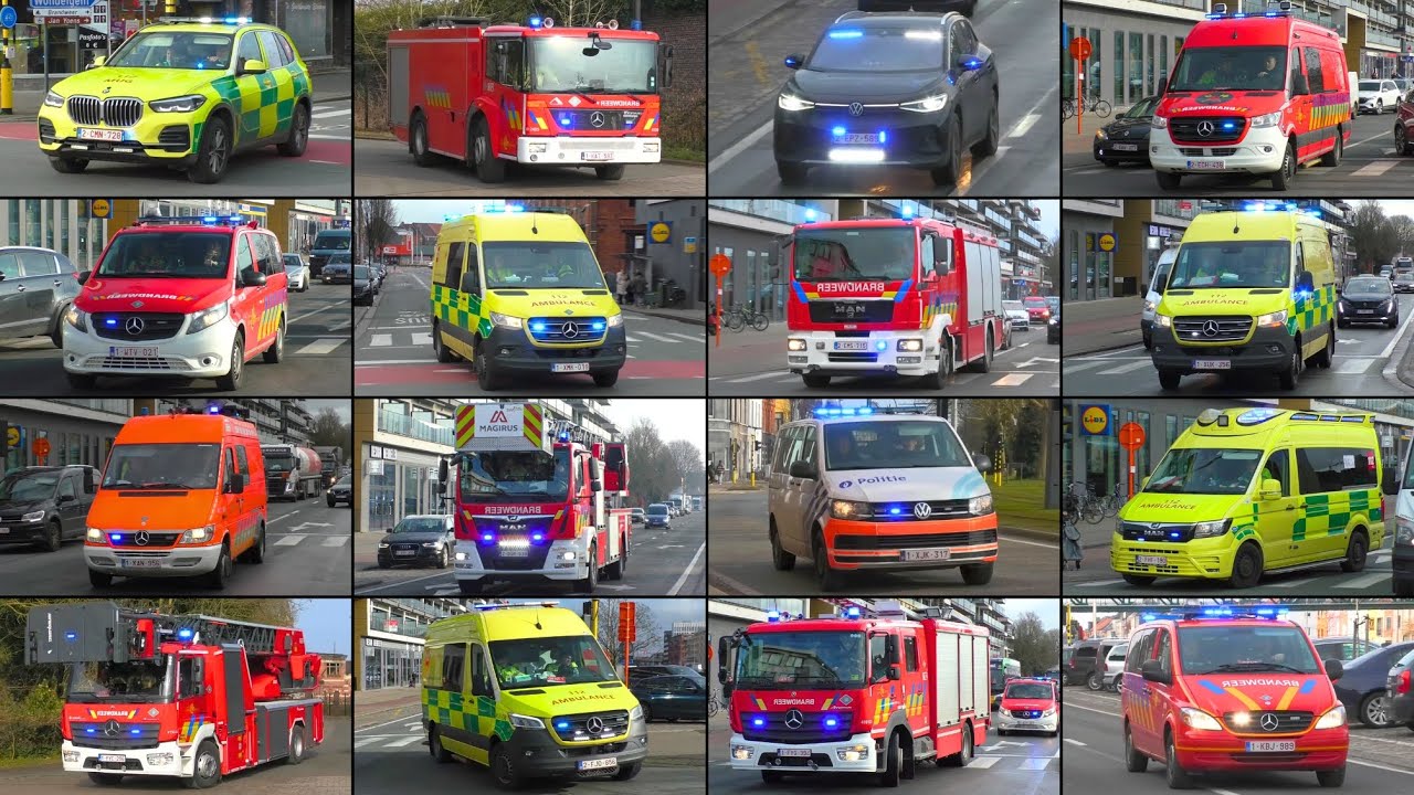[Grote Compilatie] Vele Hulpdiensten met spoed onderweg in Gent - Emergency Services Ghent!