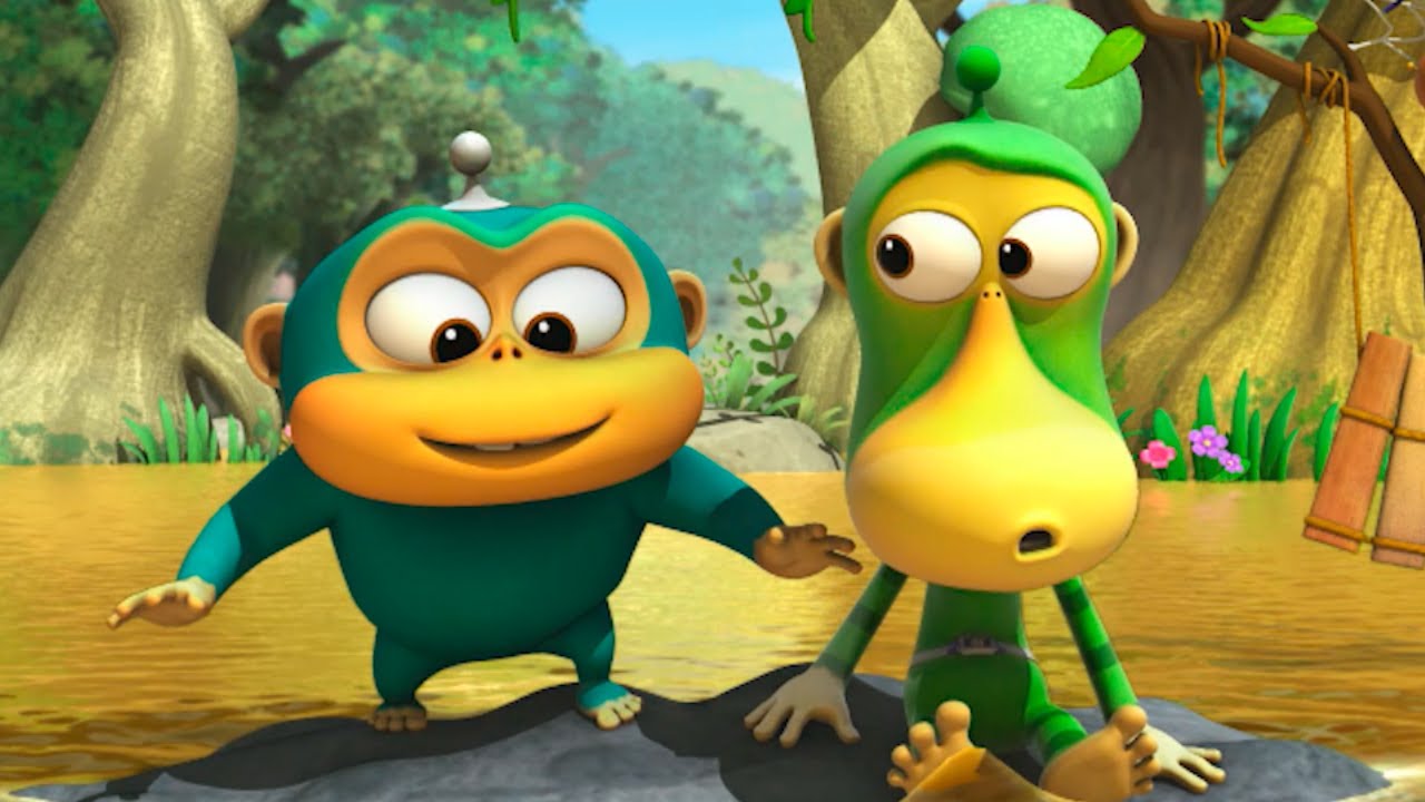 Alien Monkeys 👽 Raindrop | Fun Space Cartoon for Kids | WOW CLUB