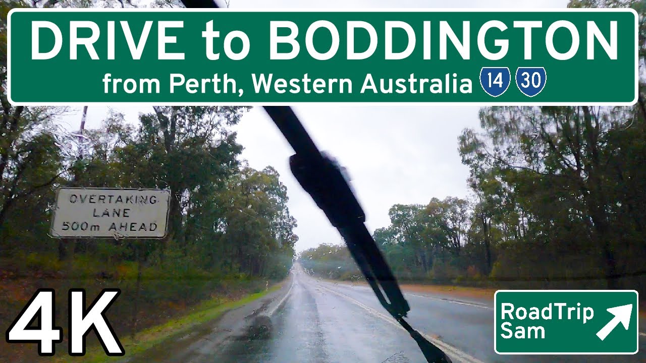 Driving in the Rain 🇦🇺 [4K] - Perth to Boddington, Western Australia - Relaxing Drive / Raw Sound