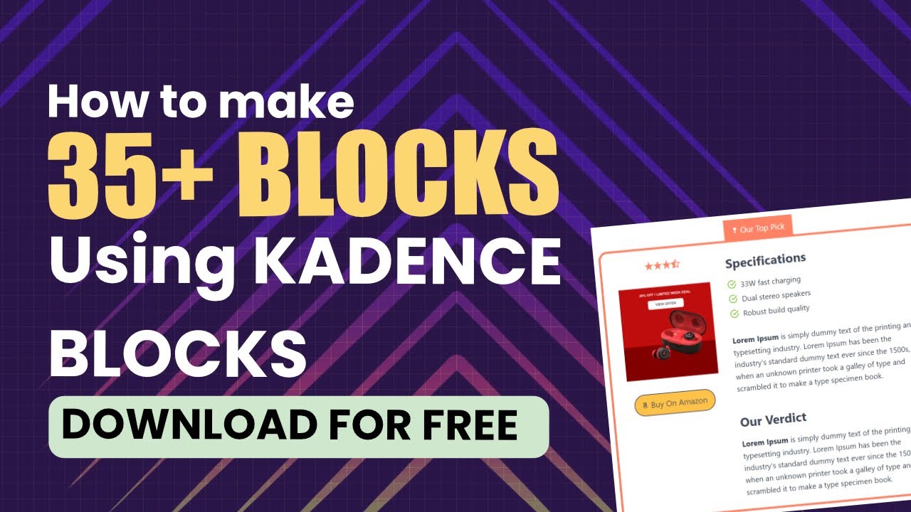 35+ Free Gutenberg blocks using Kadence blocks - How to use Kadence blocks plugin WordPress 2022