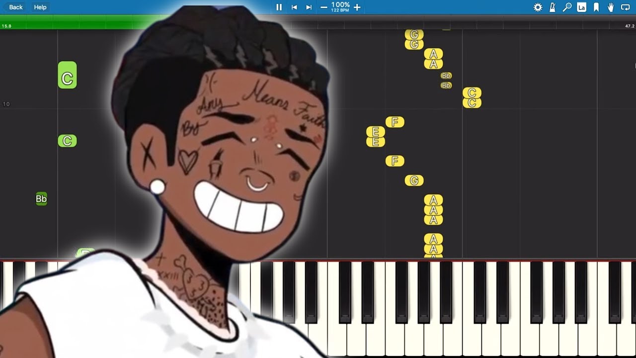 Lil Uzi Vert - Futsal Shuffle 2020 - Piano Tutorial