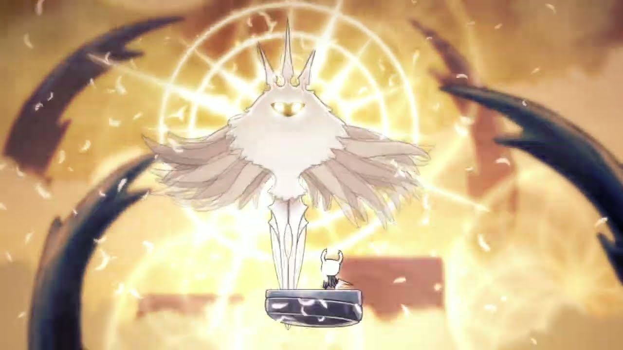 Hollow knight |  The radiance final boss fight and 'dream no more' ending (no commentary)