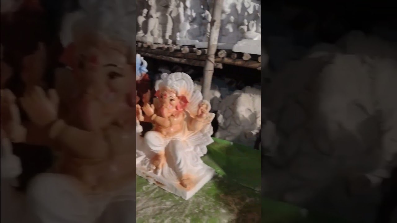 idol ganesha making 2022|| ganapti coloring and painting  full process||