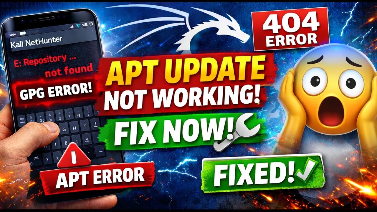 APT UPDATE NOT WORKING in Kali NetHunter 😱 | FIX IN 2 MINUTES!