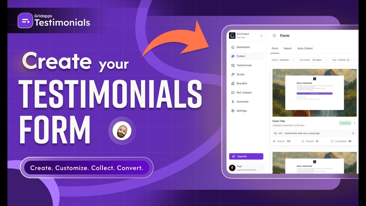 How to Create & Embed Testimonials on Any Website | Gridapps Testimonials