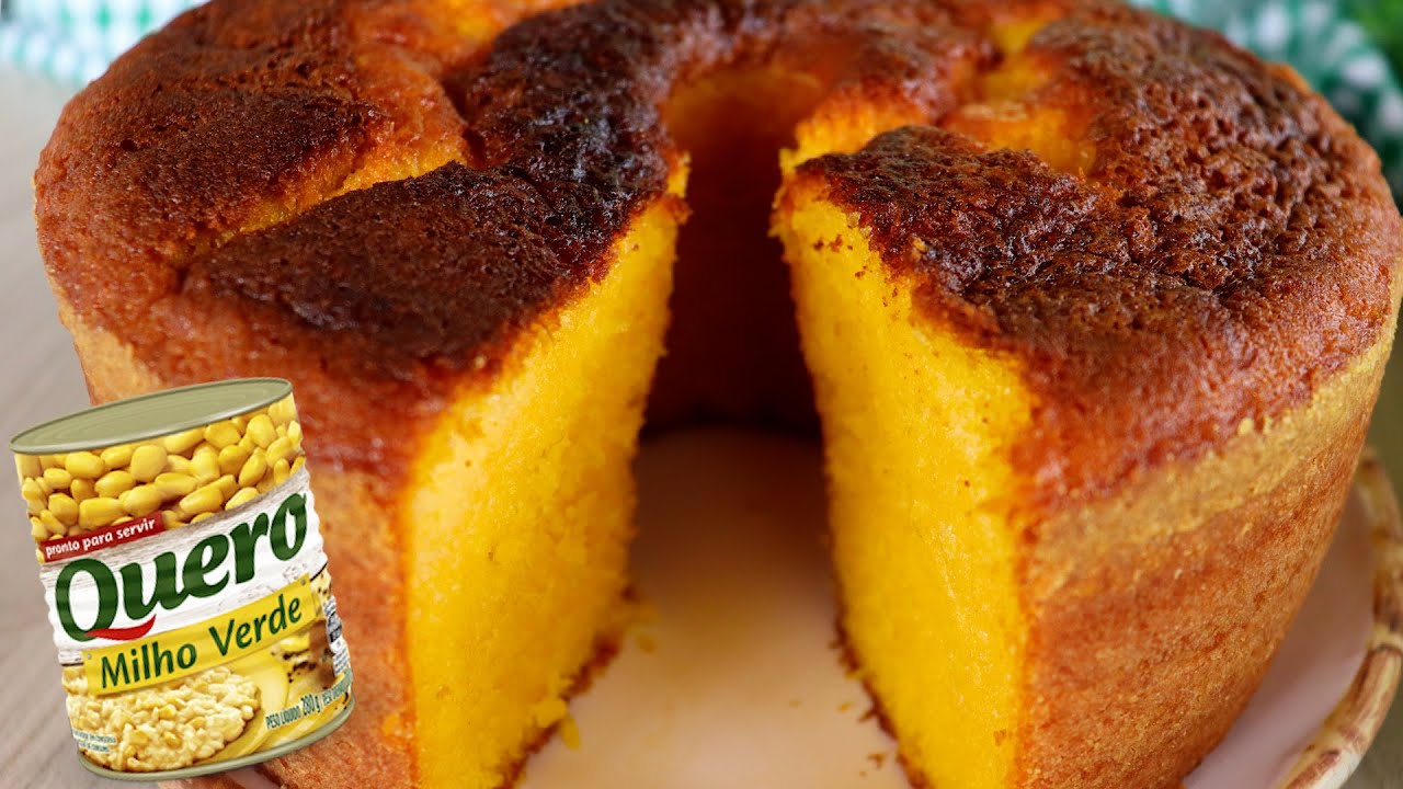 BOLO DE MILHO DE LATINHA UMIDO E DELICIOSO