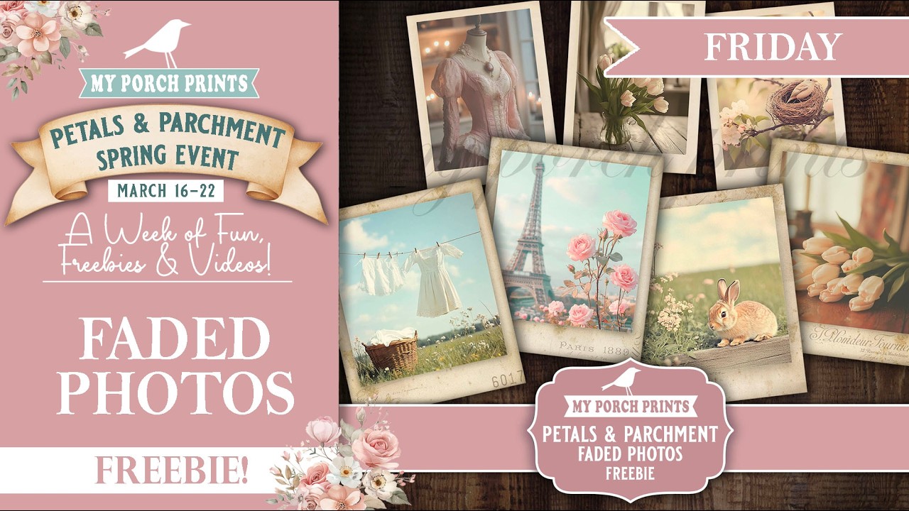 🌸ПЯТНИЦА🌸 Бесплатный подарок: выцветшие фотографии в стиле &laquo;джанк-дневник&raquo;!🤍| Весенняя акция &laquo;Pet...