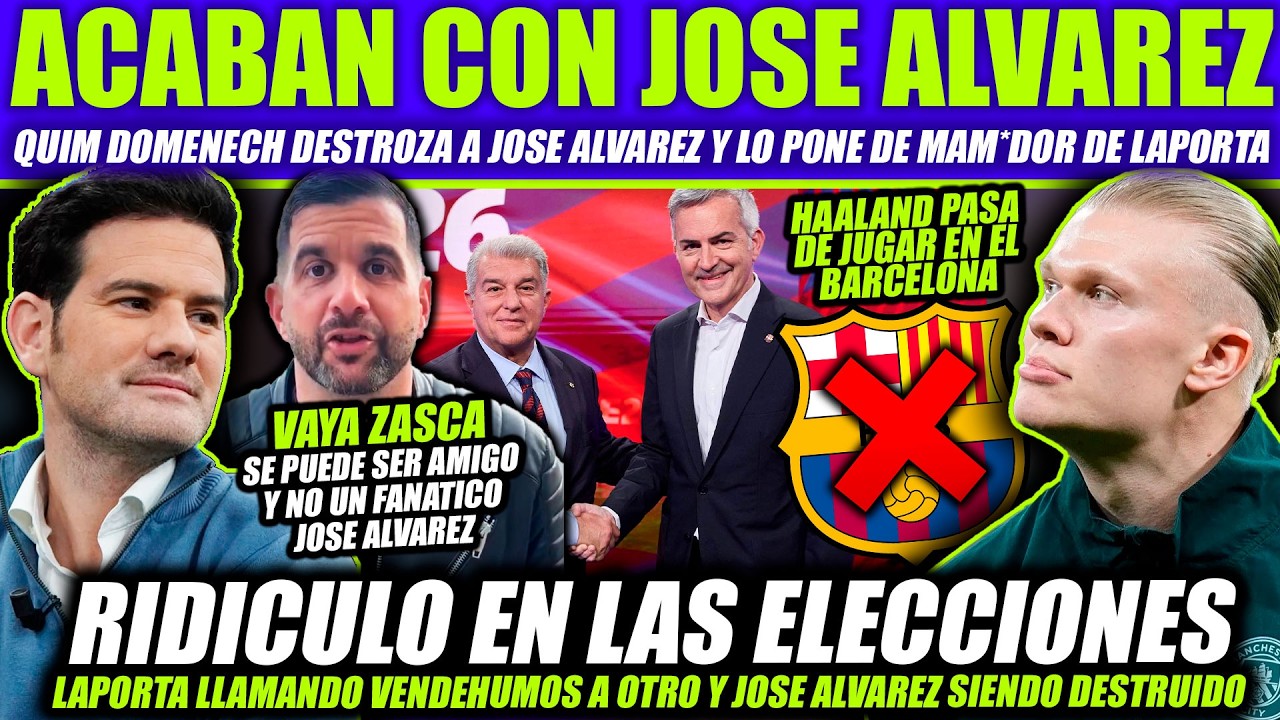 JOSE ALVAREZ ES DESTRUIDO POR QUIM DOMENECH ¡ERES UN PALMERO DE LAPORTA! HAALAND PASA DEL BARCELONA