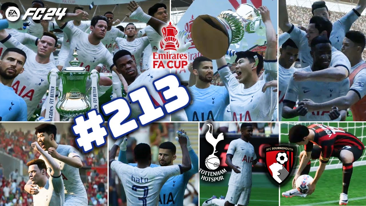 My Legendary Manager Career #213 | SON LIFTS The FA CUP TROPHY After A HARD FIGHT vs BOURNEMOUTH