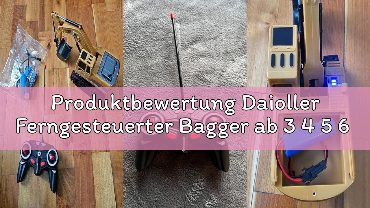 Produktbewertung Daioller Ferngesteuerter Bagger ab 3 4 5 6 Jahre, Elektrischer Bagger mit Metall Sc