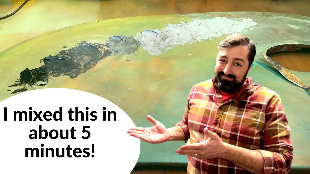 How I mix a value scale in oil paint fast!