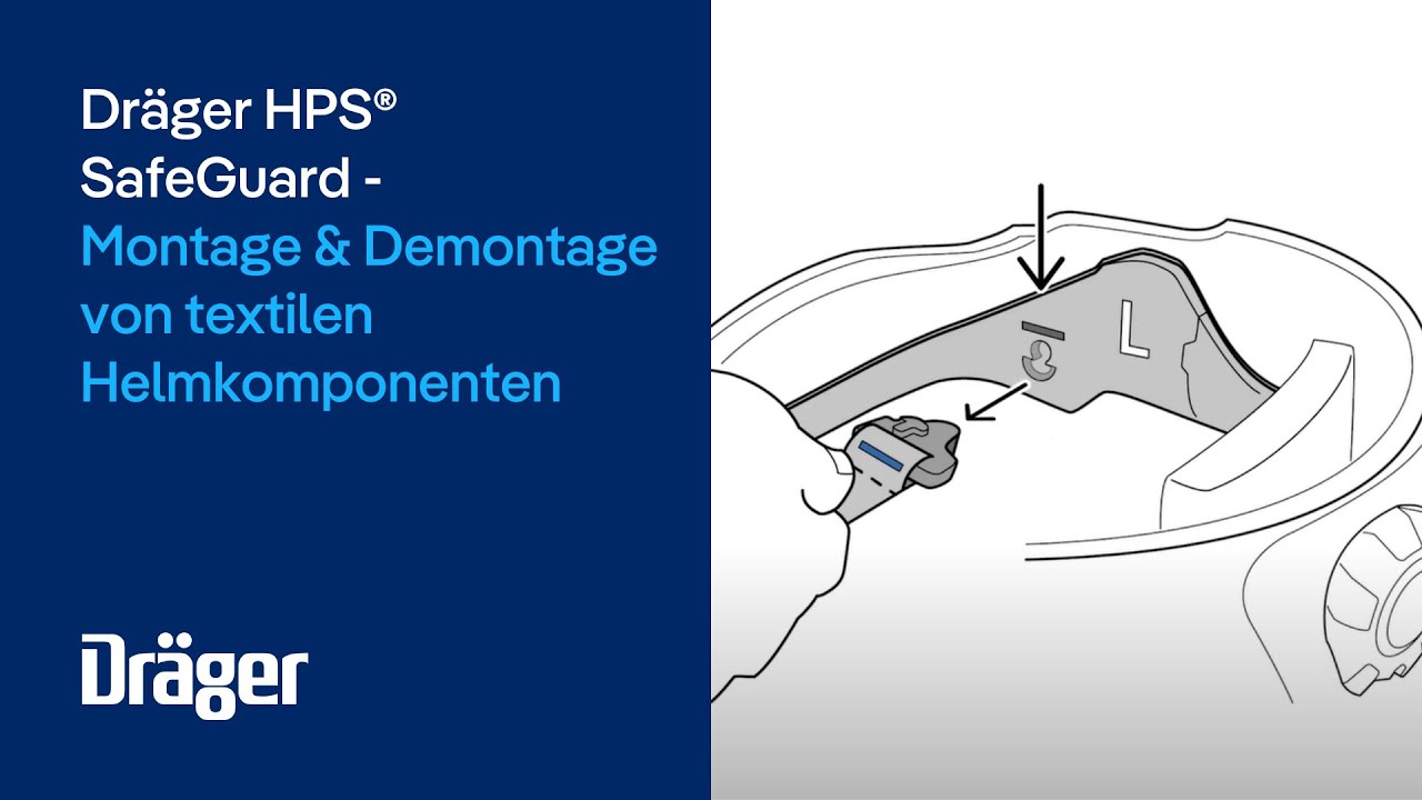 Feuerwehr- und Rettungshelm Dräger HPS® SafeGuard: Montage & Demontage von textilen Helmkomponenten