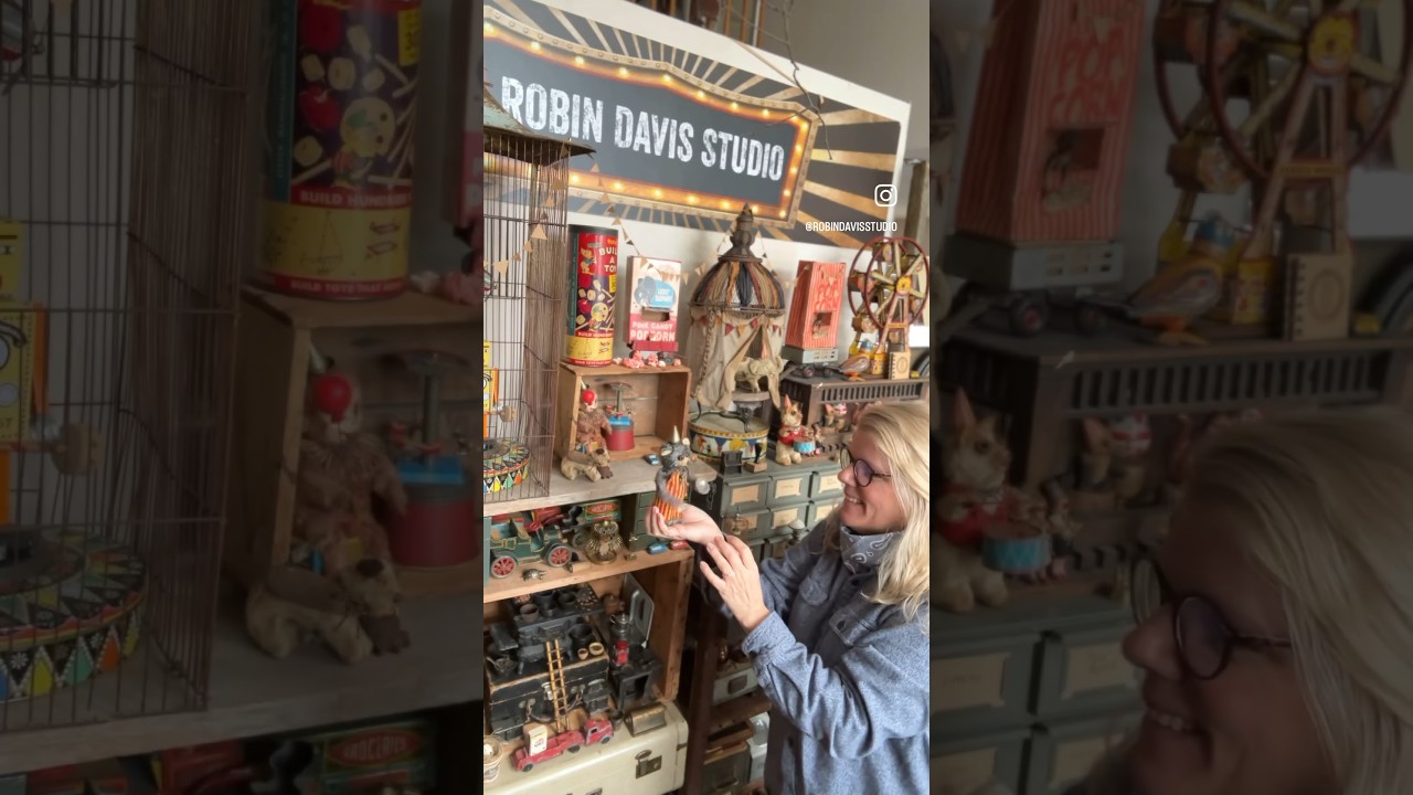 Vintage Circus project. 🎪 Studio tour. #vintagestyle #miniature #circus #vintagetoys #nostalgic