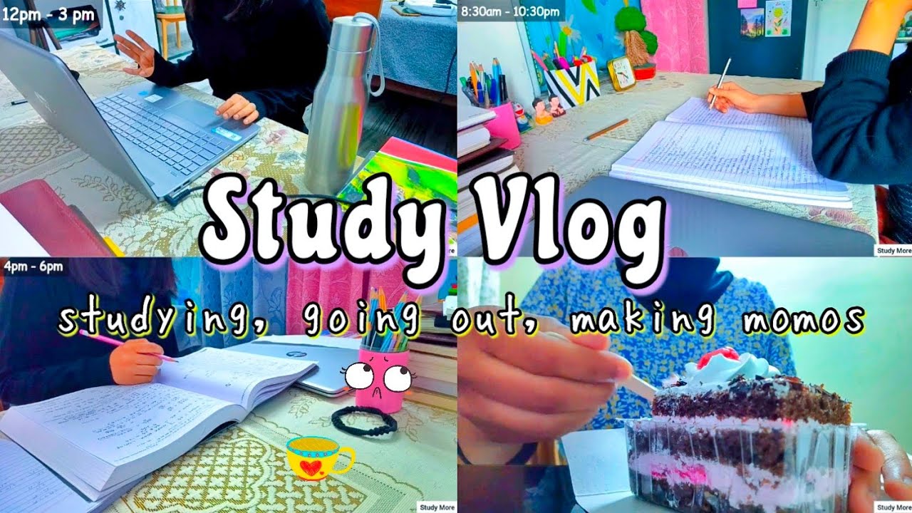 Study Vlog 🍃 A day in my life 💻 making momos, going out 🍜
