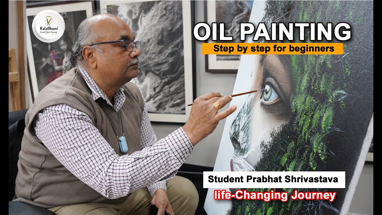 learn oil paintingstep by step! start your journey with kalabhumi ! paint with me | oil painting